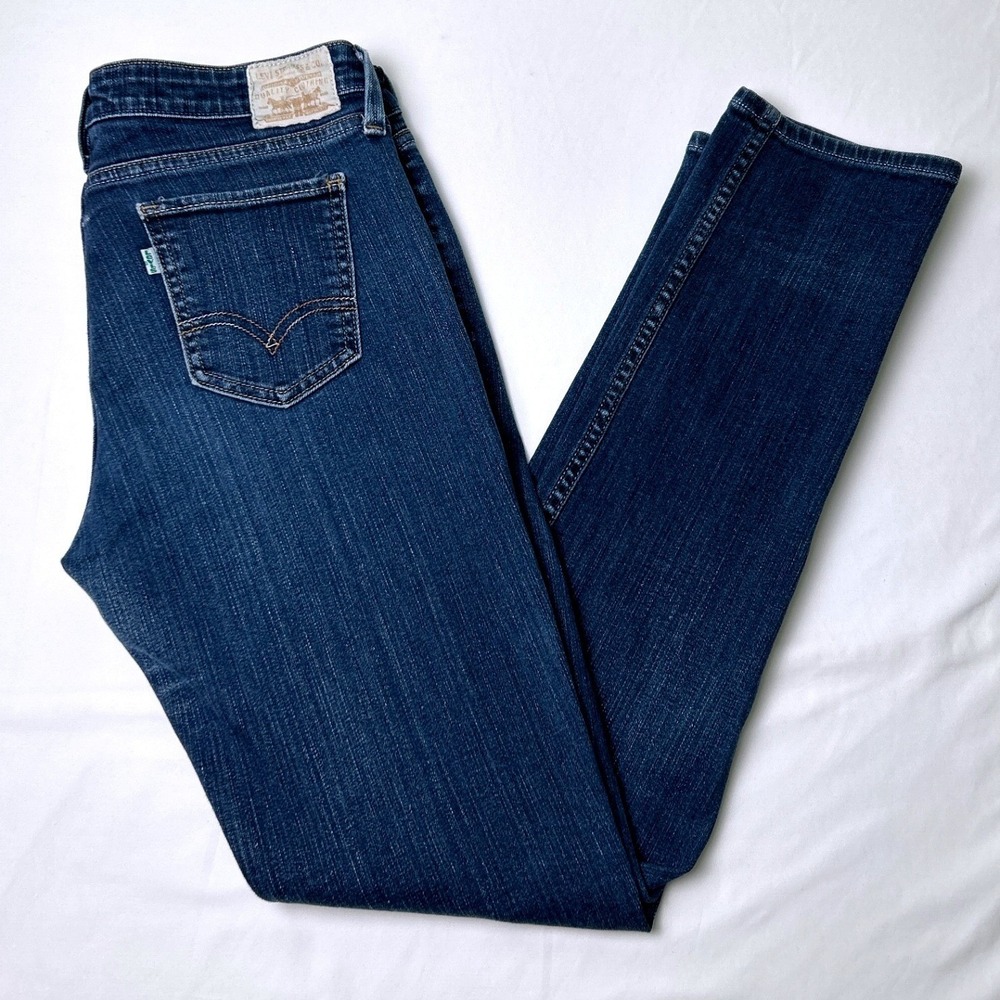 Levi's Womens 545 Mid Rise Skinny Leg Jeans Size 8 Medium Wash Organic Cotton